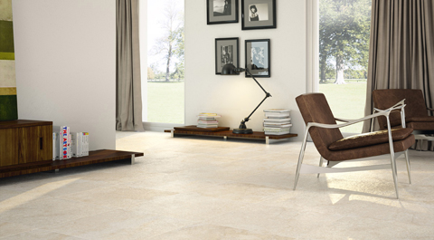 Cerámica Vesubio. Sobriedad en tonos piedra